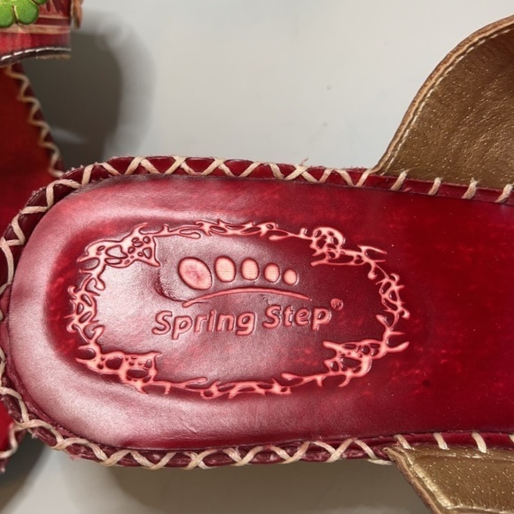 Spring Step Tango Leather Upper, Stack Heel Sz 41 - image 4